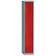 Bisley Locker Deep Steel 1-Door W305xD457xH1802mm Goose Grey/Red Ref CLK181-7370