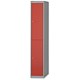 Bisley Locker Steel 2-Door W305xD305xH1802mm Goose Grey-Red Ref CLK122-7370