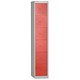 Bisley Locker Steel 6-Door W305xD305xH1802mm Goose Grey-Red Ref CLK126-7370