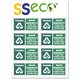 SSeco Computer Stickers Educational Printed on Reverse Self-adhesive Vinyl 46x23 Ref ENV02 [Pack 8]