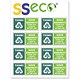 SSeco Lighting Stickers Educational Printed on Reverse Self-adhesive Vinyl 46x23mm Ref ENV03 [Pack 8]