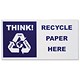 Sseco Recycle Bin Sticker Self-adhesive Vinyl 300x150mm Paper Ref ES10sav