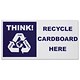 Sseco Recycle Bin Sticker Self-adhesive Vinyl 300x150mm Cardboard Ref ES11sav