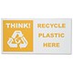 Sseco Recycle Bin Sticker Self-adhesive Vinyl 300x150mm Plastic Ref ES12sav