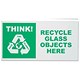 Sseco Recycle Bin Sticker Self-adhesive Vinyl 300x150mm Glass Ref ES14sav