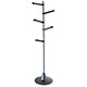 Hago Distinction Hat and Coat Stand Tubular Steel Moving Arms H1620mm Base W360mm Dark Silver Ref H475006