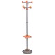 Hago Verve Hat and Coat Stand Tubular Steel Umbrella Holder and Drip-tray Orange and Silver Ref H475007