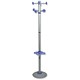 Hago Verve Hat and Coat Stand Tubular Steel Umbrella Holder and Drip-tray Blue and Silver Ref H475008