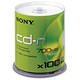 Sony CD-R Recordable Disk Write-once on Spindle 52x Speed 80Min 700Mb Ref 100CDQ80NSPD [Pack 100]