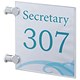 Durable Crystal Door Sign Banner Projecting Acrylic Fixings and Printable Inserts 210x210mm Ref 4847/19