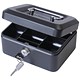 Helix Value Cash Box with Simple Latch and 2 Keys plus Removable Coin Tray 150mm Black Ref WN6010