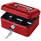 Helix Value Cash Box with Simple Latch and 2 Keys plus Removable Coin Tray 150mm Red Ref WN6060