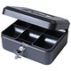 Helix Value Cash Box with Simple Latch and 2 Keys plus Removable Coin Tray 200mm Black Ref WN7010