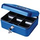 Helix Value Cash Box with Simple Latch and 2 Keys plus Removable Coin Tray 200mm Blue Ref WN7080