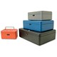 Helix Value Cash Box with Simple Latch and 2 Keys plus Removable Coin Tray 200mm Grey Ref WN7090