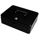 Helix Value Cash Box with Simple Latch and 2 Keys plus Removable Coin Tray 250mm Black Ref WN8010