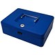 Helix Value Cash Box with Simple Latch and 2 Keys plus Removable Coin Tray 250mm Blue Ref WN8080