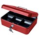 Helix Value Cash Box with Simple Latch and 2 Keys plus Removable Coin Tray 250mm Red Ref WN8060