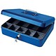 Helix Value Cash Box with Simple Latch and 2 Keys plus Removable Coin Tray 300mm Blue Ref WN9080