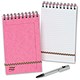 Europa Major Notepad Wirebound Elasticated Ruled 80gsm 300 Pages 202x127mm Pink Ref 4618 [Pack 5]