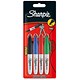Sharpie Mini Permanent Marker Portable Fine Assorted Black Blue Red Green Ref S0811250 [Wallet 4]