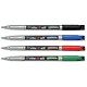 Stabilo Write-4-all Permanent Marker Pen Waterproof 0.7mm Line Assorted Ref 156-4 [Wallet 4]
