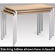 Trexus Stacking Table MDF Laminated Flat-packed W1200xD600xH700mm Grey