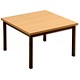 Trexus Reception Coffee Table Traditional Metal and Wooden Top W610xD610xH385mm Light Oak