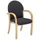 Trexus Visitor Armchair Wood Upholstered Stackable Back H510mm Seat W500xD460xH470mm Charcoal