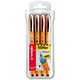 Stabilo Bionic Worker Rollerball Pen Soft Grip Fine 0.8mm Tip 0.6mm Line Assorted Ref 2018-4 [Wallet 4]
