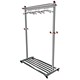 Alba Coat and Garment Rack Mobile Lockable Castors Capacity 40-50 Hangers W1140xD550xH1800mm Ref PMLUX6