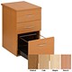Sonix Filing Pedestal Desk-high 3 Drawer with 1 Deep W420xD600xH730mm Oak