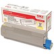 Image of OKI Laser Toner Cartridge Page Life 2000pp Yellow Ref 43381905