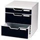 Multiform Modulo Filing Unit 3 Drawer Set with Lock A4 Grey and Black Ref 320014D