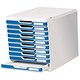 Multiform Modulo Filing Unit 10 Drawer Set with Lock A4 Grey and Blue Ref 302003D