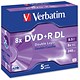 Verbatim DVD+R Recordable Disk Double Layer Write-once Cased 8x 240min 8.5Gb Ref 43541 [Pack 5]