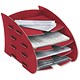 Fellowes Earth Multi-Letter Tray Recycled Compressed Fibre Board A4 Red 8012201