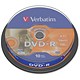 Verbatim DVD-R Recordable Disk Lightscribe Write-once Spindle 16x 120min 4.7Gb Ref 43643 [Pack 10]