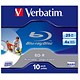 Verbatim Blu-ray BD-R Disk Recordable Write-once Printable Cased Speed 1-2X 25GB Ref 43669 [Pack 10]