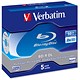 Verbatim Blu-ray BD-R Disk Recordable Write-once Double Layer Cased Speed 1-2X 50GB Ref 43673 [Pack 5]