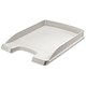 Leitz Plus Letter Tray Slim Polystyrene with 2 Label Positions Grey Ref 52370085