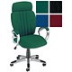 Trexus Intro Steel Task Armchair with Headrest Back H670mm W510xD490xH400-510mm Green Ref 10533-01