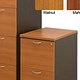 Elysium 4 Drawer Filing Cabinet W400xD600xH1365mm Walnut