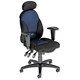 Influx Energize Aviator Task Chair Arms Headrest Back H600mm W520xD500xH460-570mm Black Blue Ref SM30623