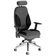 Influx Energize Driver Task Chair Adjustable Arms Headrest Back H620mm W490xD480xH460-540mm Black Grey