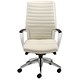 Image of Adroit Zip Executive Armchair Back H640mm W500xD510xH440-540mm Leather White Ref AccordWL