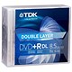 TDK DVD+R Recordable Disk Write-once Dual Layer Cased 8x Speed 240min 8.5Gb Ref DVDR85DLCB108X [Pack 10]