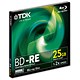 TDK Blu-ray BD-RE Disk Recordable Rewritable Cased 2x Speed 25GB Ref BDRW252X [Pack 5]