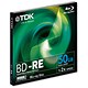 TDK Blu-ray BD-RE Disk Recordable Rewritable Cased 2x Speed 50GB Ref BDRW502X [Pack 5]