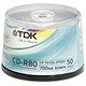 TDK CD-R Recordable Disk Write-once on Spindle 52x Speed 80min 700Mb Ref CDR80CB50 [Pack 50]